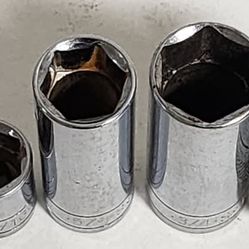 SK 9 Piece Mixed SAE & Metric Socket Lot USA Made