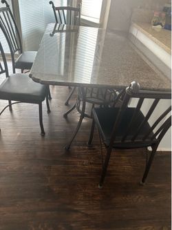 Granite table and chairs