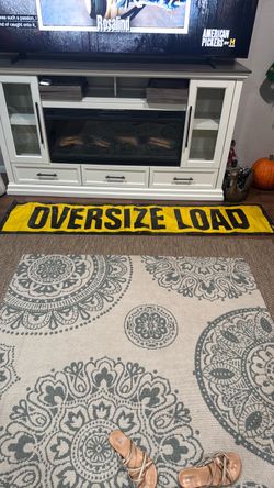 Wide load mesh sign banner