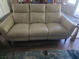 Leather couch and loveseat