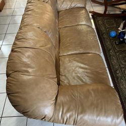 Brown Leather Sofa