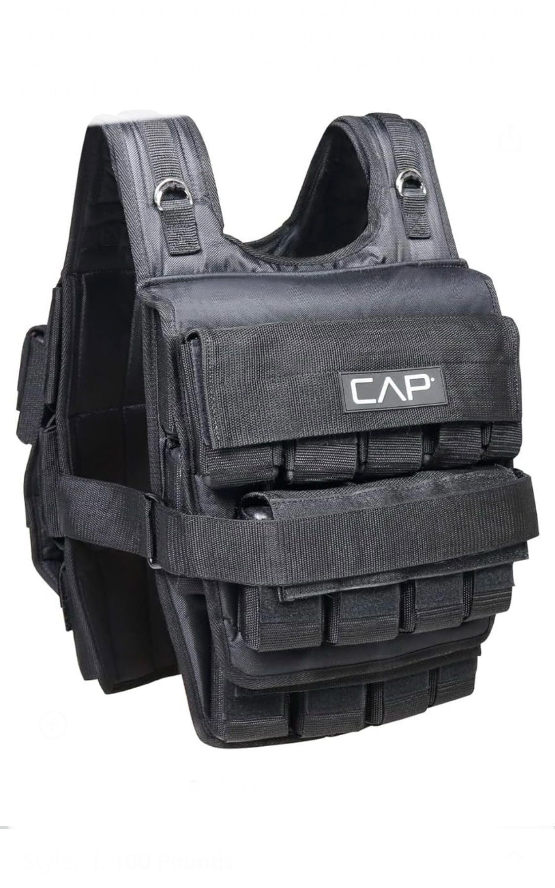 CAPHAUS Adjustable Weighted Vest for Strength Training, Workout and Running, Body Weight Vest for Men and Women, Weighted Jacket, Removable Weight Inc