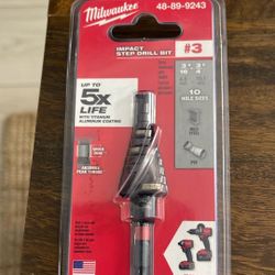 Milwaukee , Step Drill Bit , # 3  New 