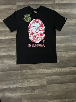 Bape By Bathing Ape Big Head Pink Camo T-shirt Black Small