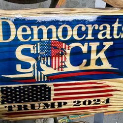 Trump Democrats Suck Resin Plaque. 