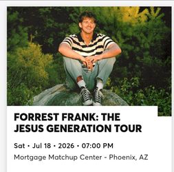 Forrest Frank: The Jesus Generation Tour, July 18, 2026, 7;00 PM (1 Ticket)