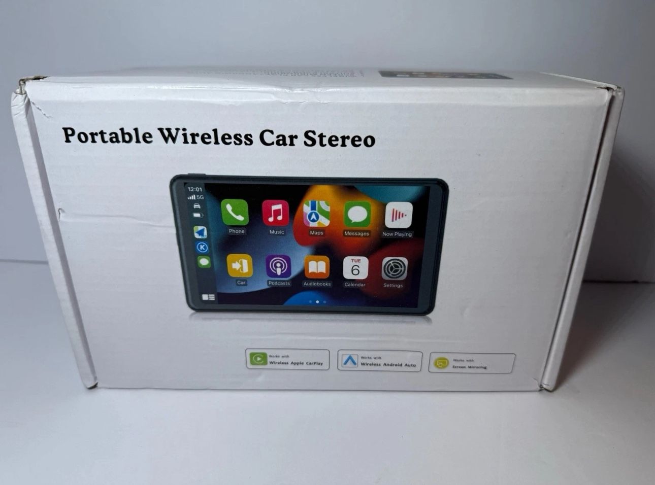 7" Portable Wireless Apple CarPlay Car Truck Stereo Radio Touch Screen BT/USB