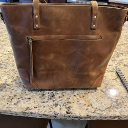 Real Leather Tote Bag/Purse