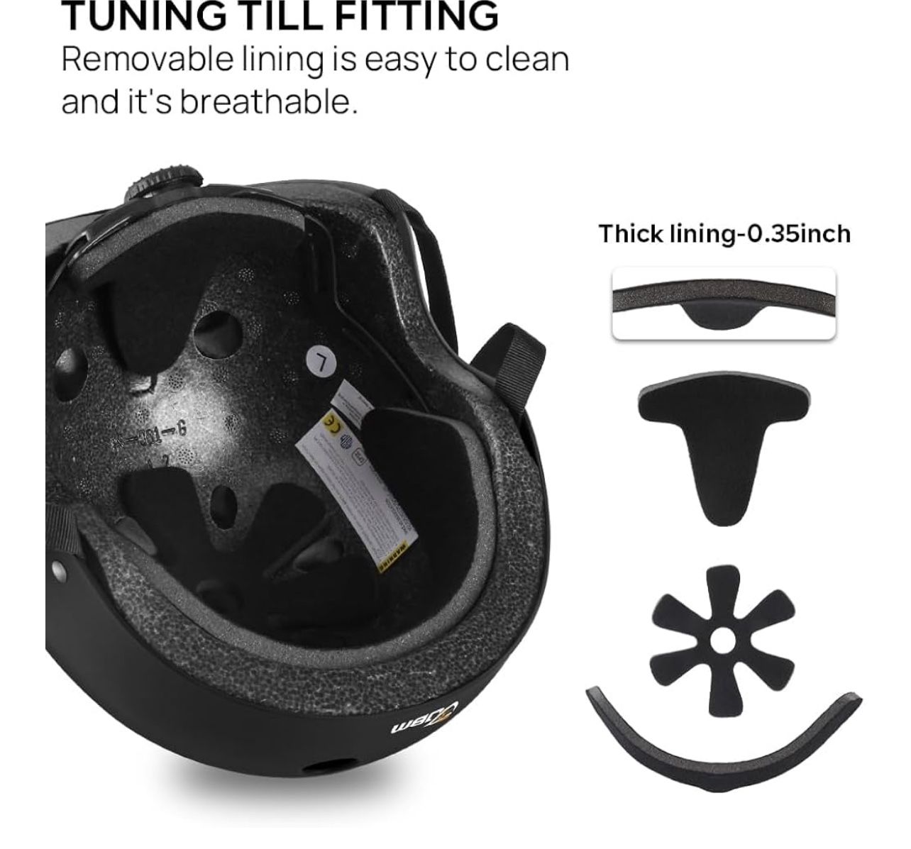 JBM Skateboard Helmet - Lightweight, Adjustable & Ventilated Helmet for Scooter, Roller Skate, Inline Skate