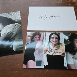 Rita Moreno Hand Signed photos With Signed Autograph Card- 4x6s. 