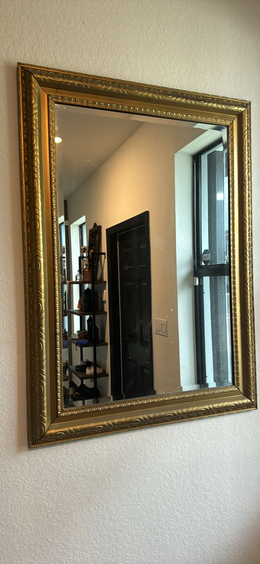 Gold antique mirror