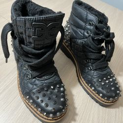 Sam Edelman Black Bren quilted boots women’s size 5.5
