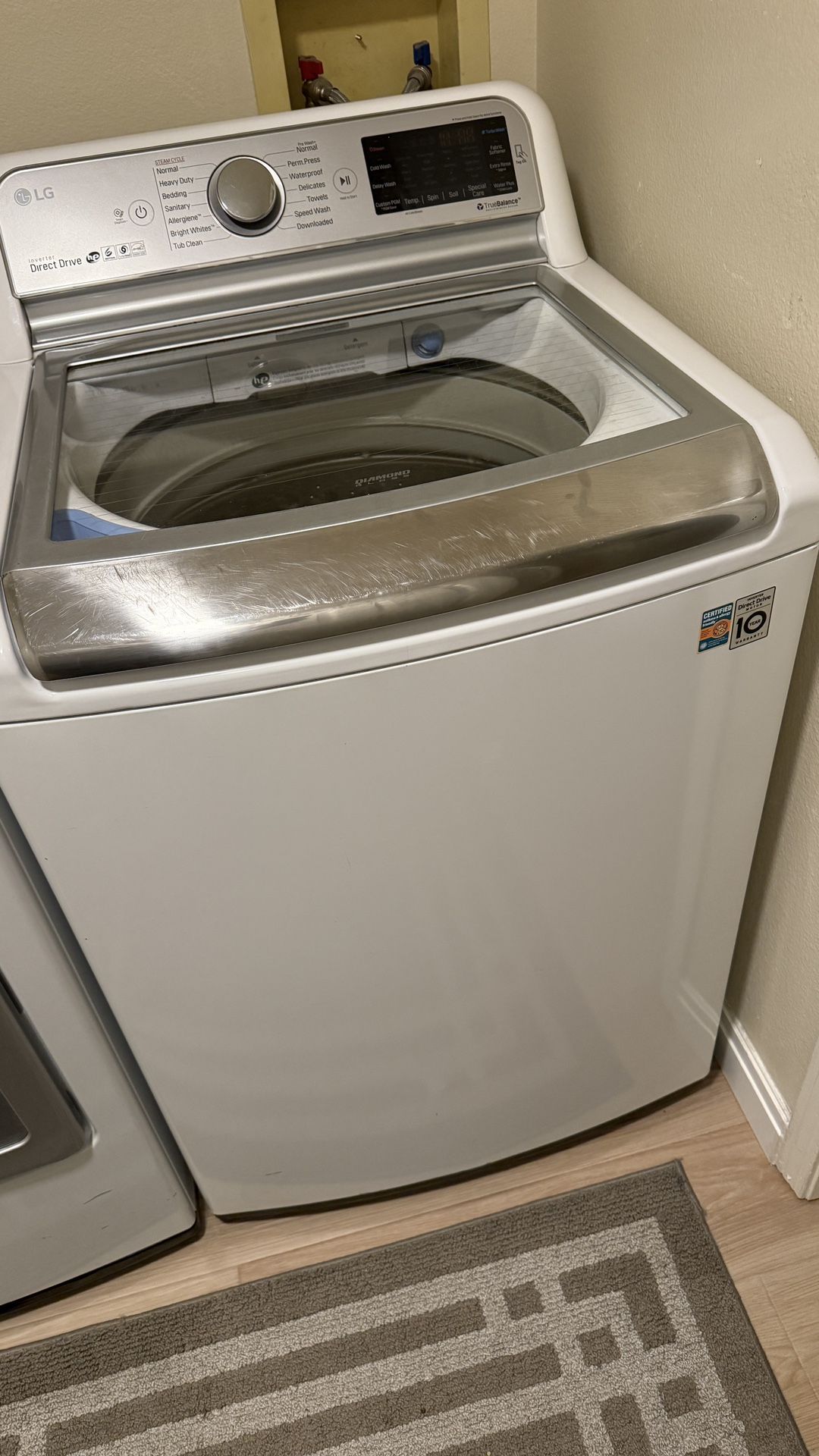 LG Direct Drive Washer & Sensor, Steam Dry Gas Dryer