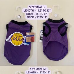 NBA LOS ANGELES LAKERS PET JERSEY Small & Medium