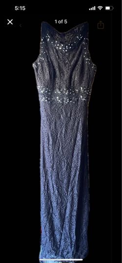 Fiesta Fashion Black Lace Rhinestone Formal Gown – 2XL
