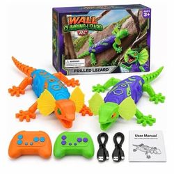 RC Wall Climbing Lizard 2-Pack – Remote Control Frilled Lizard Toy