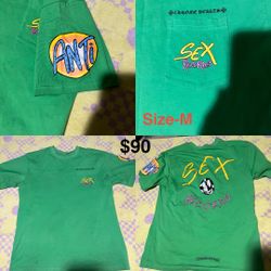 Chrome Hearts Sex Records Green T-Shirt Size M