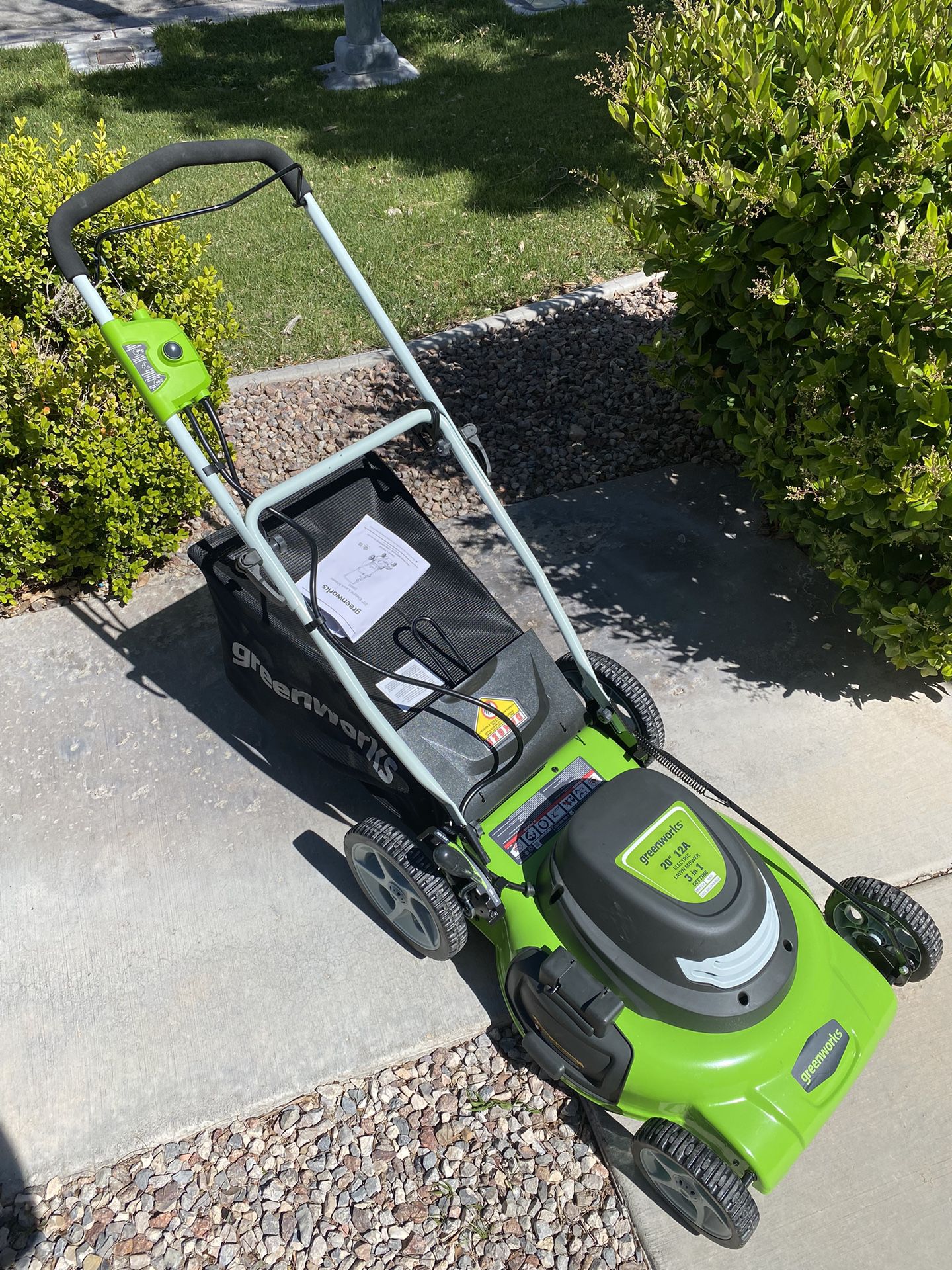 Greenworks 20” Electric Lawnmower  (New)
