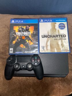 Ps4 slim 500 gb  Bundle Includes BO3 and uncharted