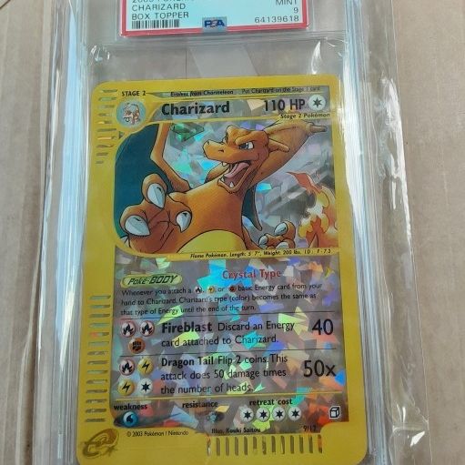 psa pokemon cards for sale One Random Graded and Authenticated Encased Card (Perfect Display) : Toys & Games A PSA 9 Crystal Charizard