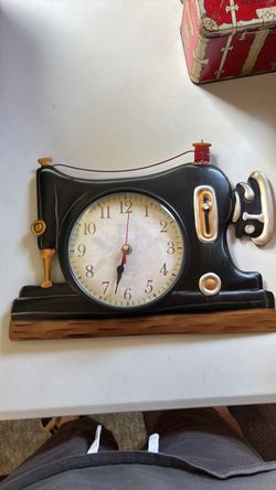 Wall clock sewing machine