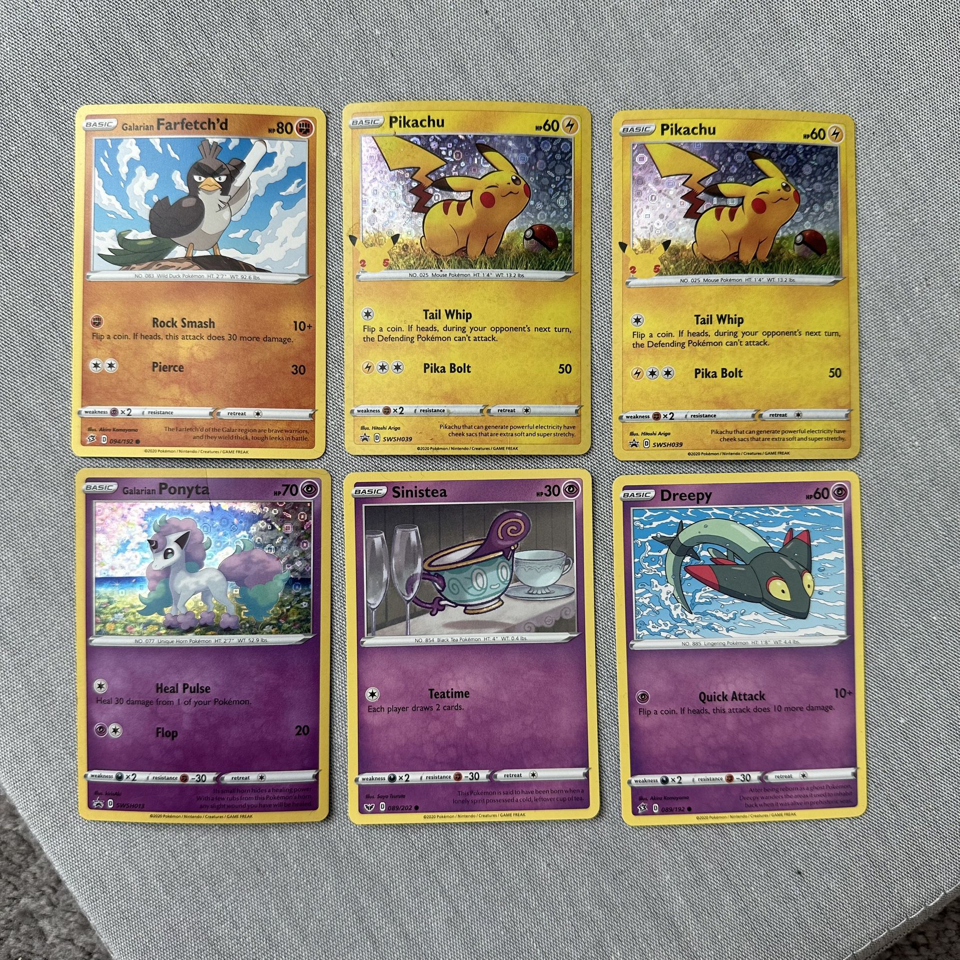 General Mills Pokemon Cards 6 pack