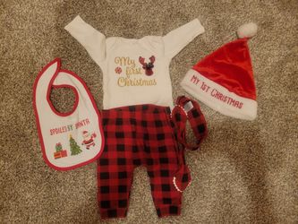 1st Christmas Outfit Baby Cloth