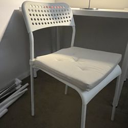 FREE IKEA Adde Chair, White + Cushion, White