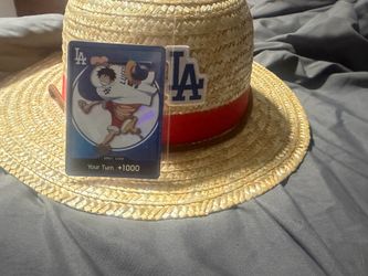 One piece Dodgers collab card with straw hat