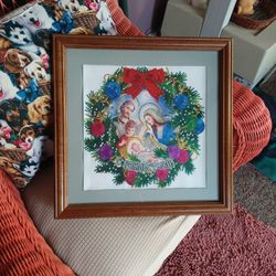 Diamond Portrait ,framed, 10.