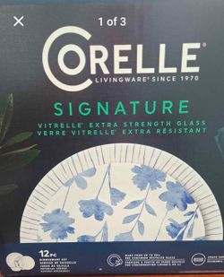 Corelle Botanical Stripes 12-piece Dinnerware Set (Service for 4)