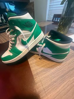 Air Jordan 1 High Top Sneakers Green White