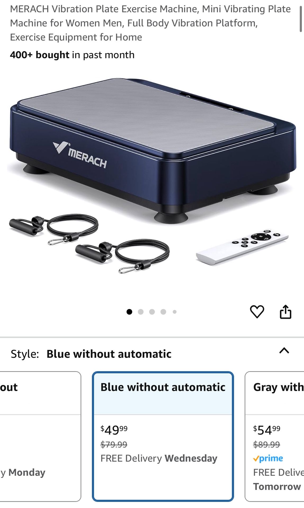 MERACH Vibration Plate Exercise Machine, Mini Vibrating Plate
