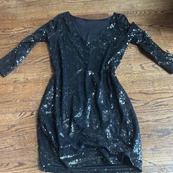 Black sequin dress