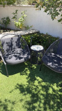 Two chairs on a table
