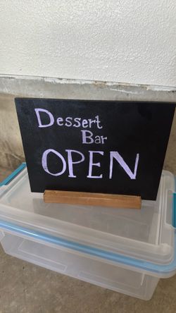 Chalk sign for party