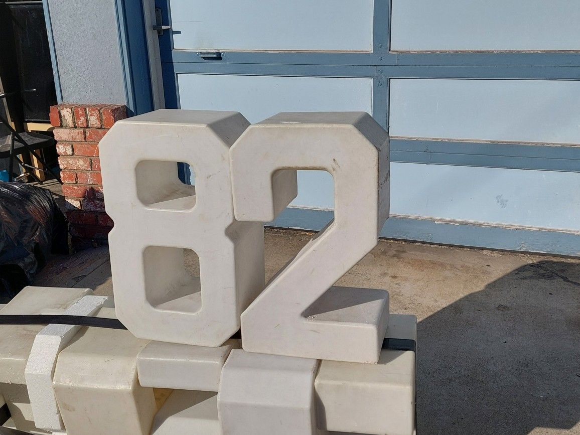Large Plastic Numbers (0-9) and Base