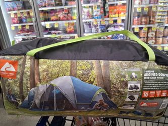 10 person modified dome tent with screen porch
