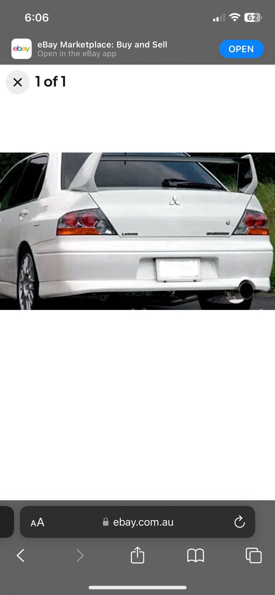 Mitsubishi Evolution 7 Rear Bumper