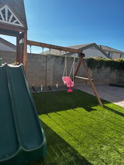 Wooden Backyard Playset / Swing Set – Must Pick Up – $300 OBO