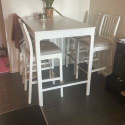 white dining table