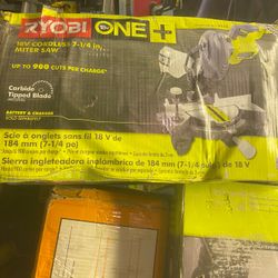 Ryobi 7 1/4 Mitter Saw Tool Only 18v 