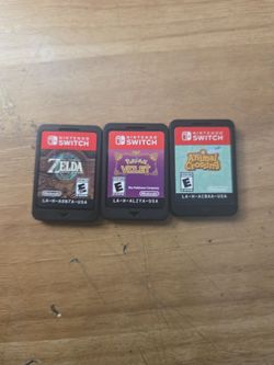 Switch games! Pokemon scarlet, Animal Crossing New Horizons, The legend of Zelda: Tears Of The Kingdom