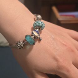 Pandora set,  bracelet and charms