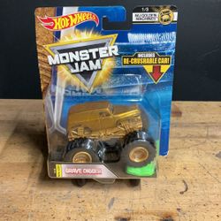 Hot Wheels, Monster, Jam, Grave Digger Golden 2018 Chase