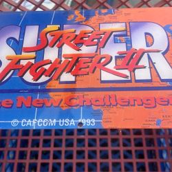 Street Fighter 2 The New Challenger Arcade Video Game Marquee 