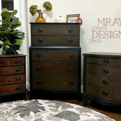 🔥 Stunning Solid Wood Dixie & Drexel Vintage 3 PC Set!