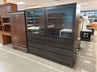 SKOVBY SM85 & SM88 Wenge Made in Denmark Sideboard & China Hutch
