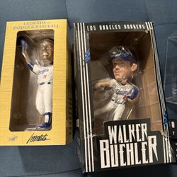 Dodgers Promo Bobble heads Buehler And Manny Mota