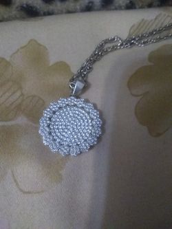 Sterling Silver And Diamond Pendant